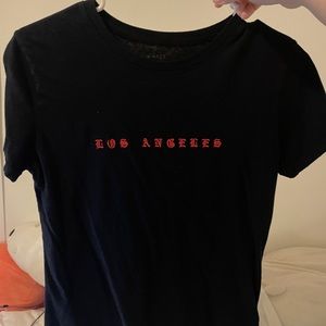 brandy melville los angeles crop tee